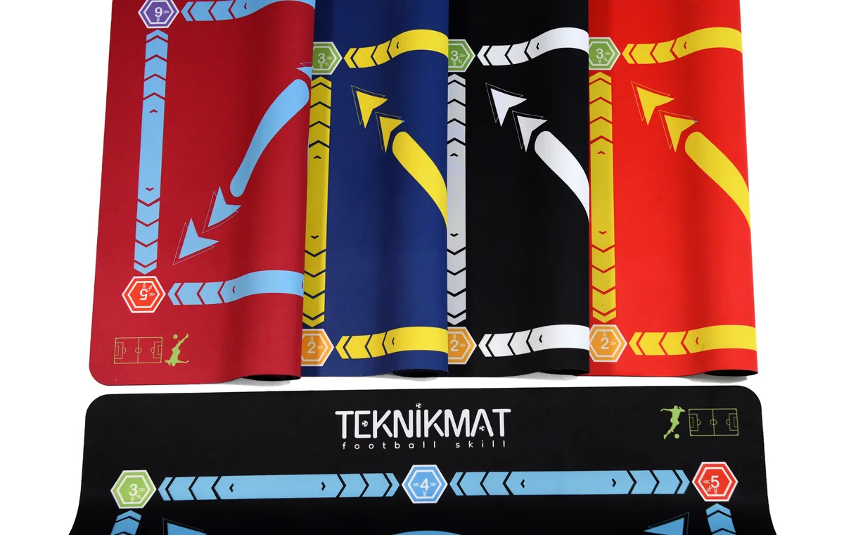 Beş farklı renkte Teknikmat futbol matı