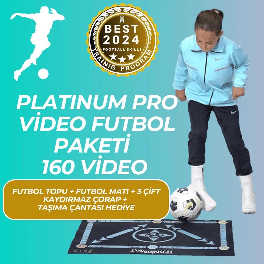Teknikmat Platinum paket: futbol matı, futbol topu, 3 çift kaydırmaz çorap, taşıma çantası